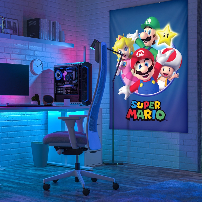 Poster de tela con Ojales Super Mario