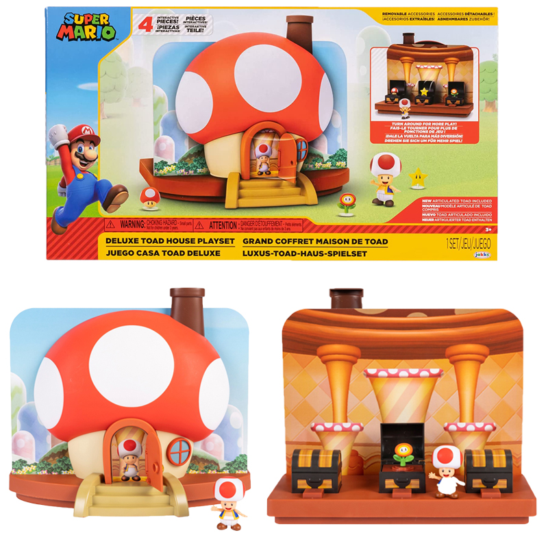 SUPER MARIO - PLAYSET DELUX TOAD HOUSE