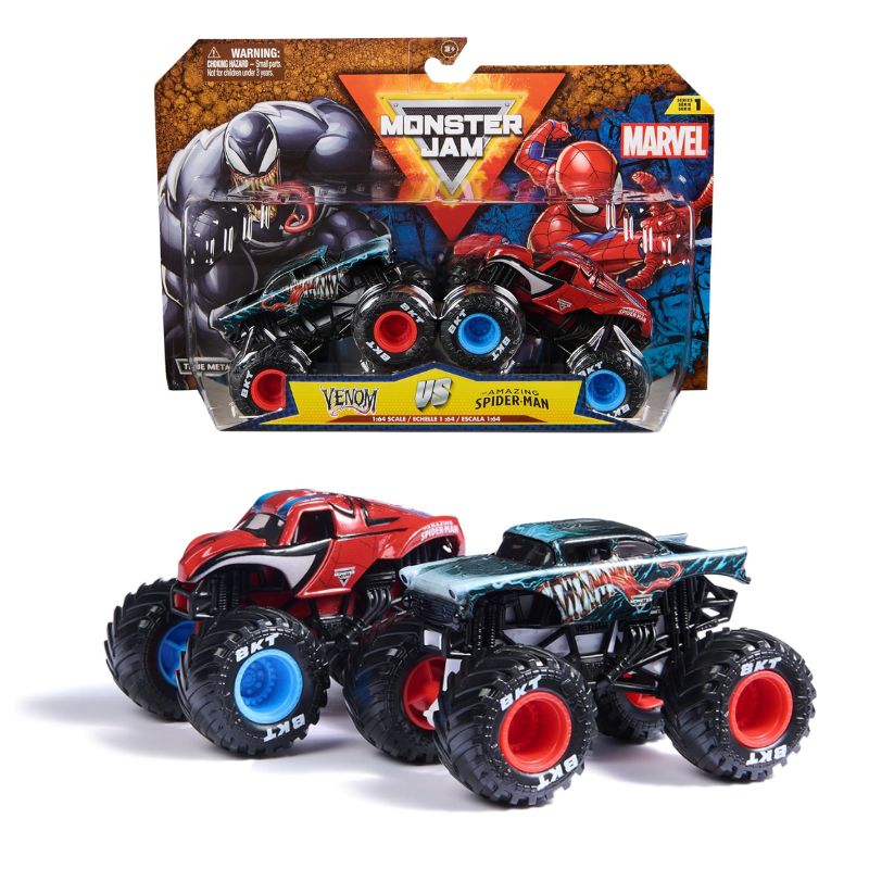MONSTER JAM - SPIDERMAN VS VENOM PACK 2