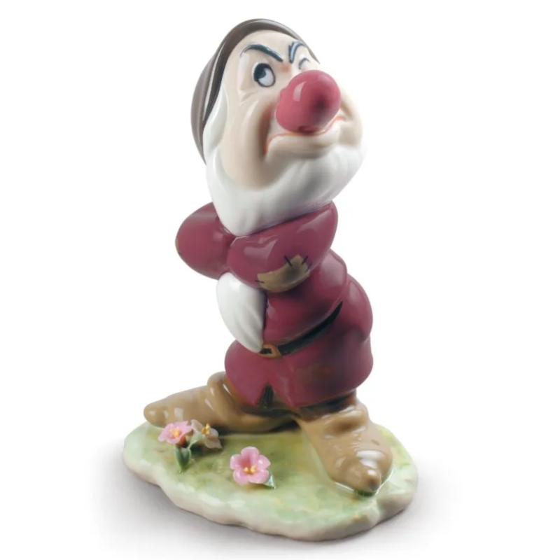 BLANCANIEVES - FIGURA DE PORCELANA HECHA A MANO GRUMPY DE 13 CM