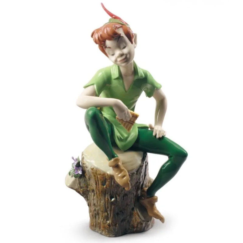PETER PAN - FIGURA DE PORCELANA HECHA A MANO PETER PAN DE 25 CM