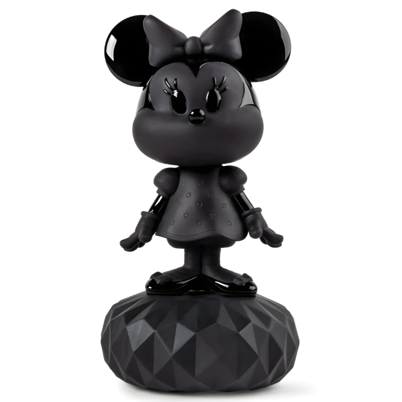 MICKEY MOUSE - FIGURA DE PORCELANA HECHA A MANO MINNIE TOTAL BLACK DE 31 CM