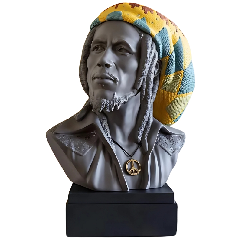 BOB MARLEY - FIGURA DE PORCELANA HECHA A MANO BOB MARLEY DE 45 CM