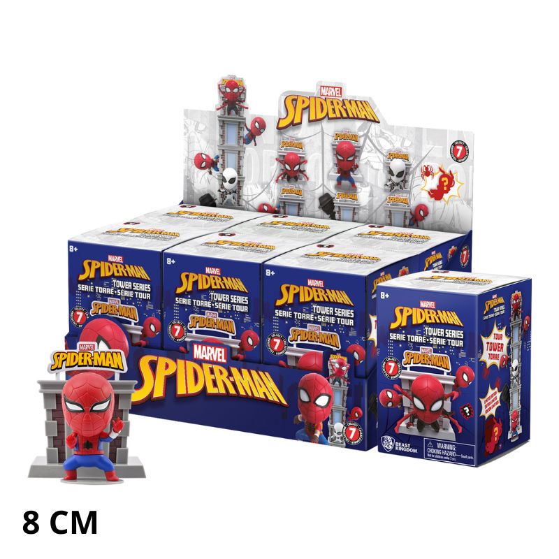 SPIDER-MAN - SURTIDO BLIND BOX FIGURA EN BASE x12
