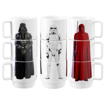 STAR WARS - TAZAS APILABLES: DARTH VADER, STORMTROOPER & IMPERIAL GUARD