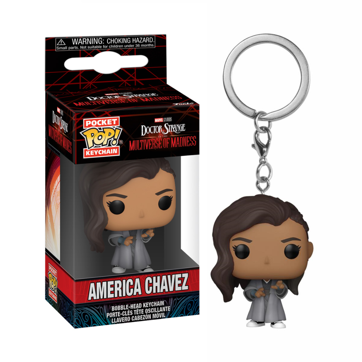 DOCTOR STRANGE EN EL MULTIVERSO DE LA LOCURA - POP KEYCHAIN AMERICA CHAVEZ (ROBE)