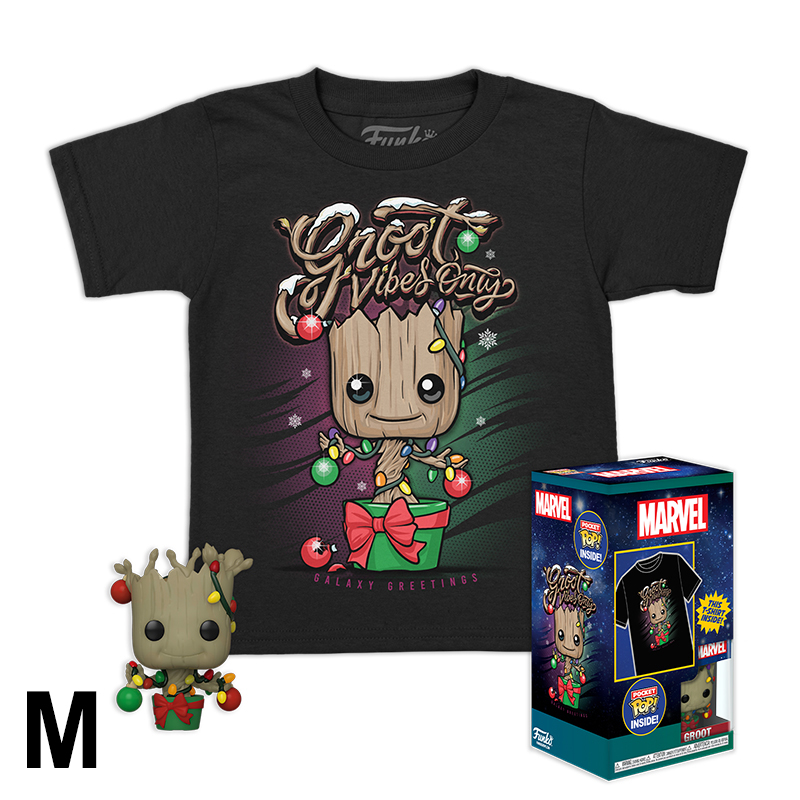 GROOT - CAMISETA M & POCKETPOP HOLIDAY GROOT