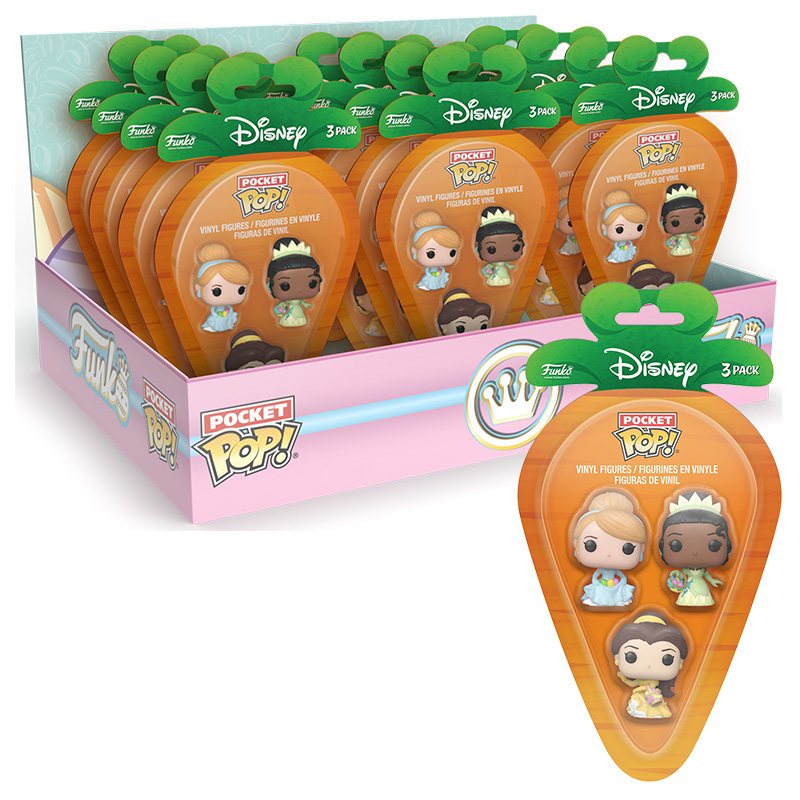 PRINCESAS DISNEY - CARROT POCKET POP BELLE TIANA & CINDERELLA