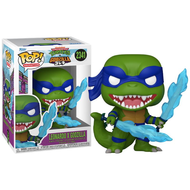 LAS TORTUGAS NINJA X GODZILLA - POP LEONARDO X GODZILLA