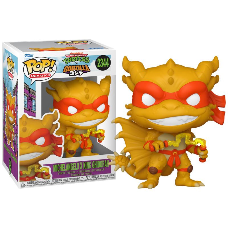 LAS TORTUGAS NINJA X GODZILLA - POP MICHELANGELO X GHIDORAH