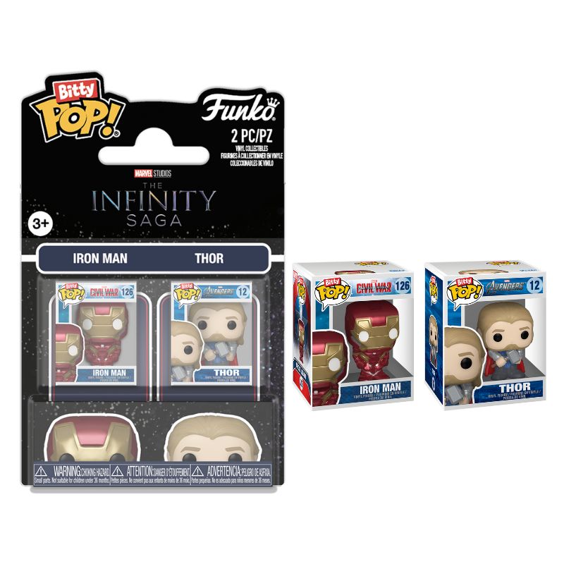 MARVEL: INFINITY SAGA - PACK BITTY POP IRON MAN & THOR x2 FIGURAS