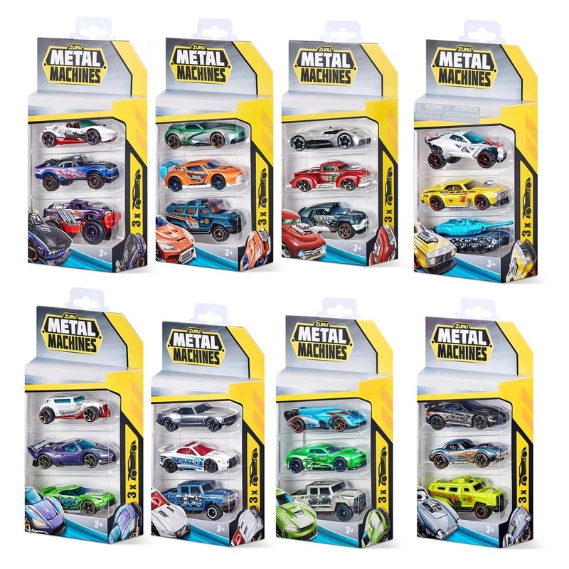 METAL MACHINES - PACK 3 MINI VEHÍCULOS x20