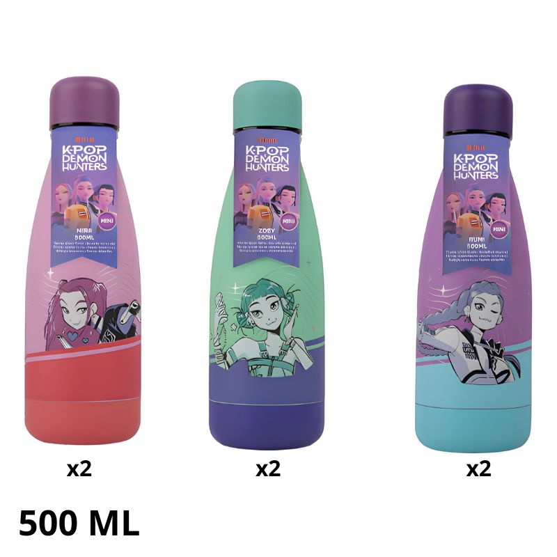 K-POP DEMON HUNTERS - SURTIDO MINI BOTELLAS DE AGUA 500 ML x6