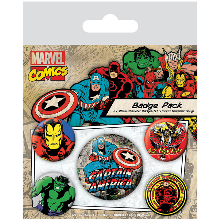 CAPITÁN AMÉRICA - PACK DE CHAPAS