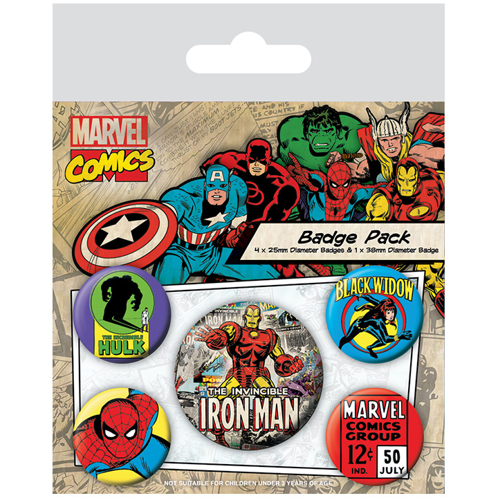 IRON MAN - PACK DE CHAPAS