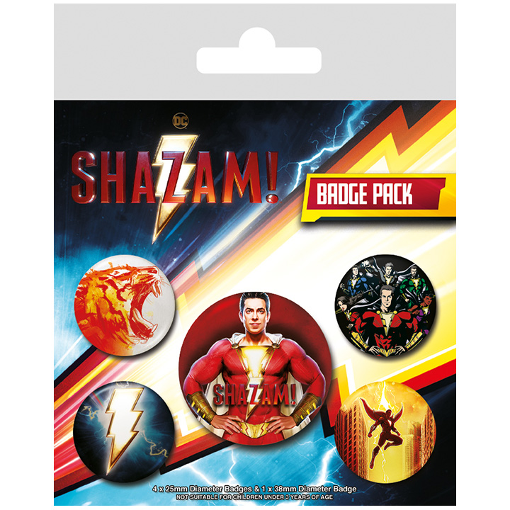 SHAZAM! - PACK DE CHAPAS POWER