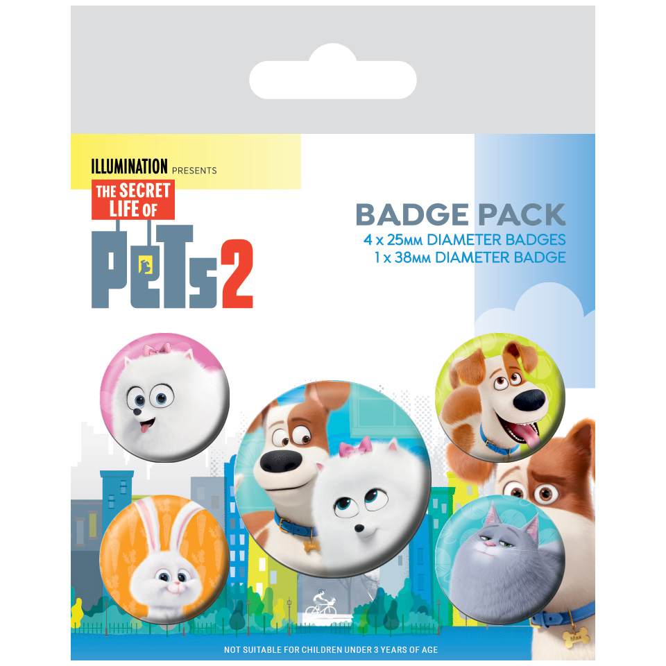 SECRET LIFE OF PETS 2 - PACK DE CHAPAS FOR PET SAKE