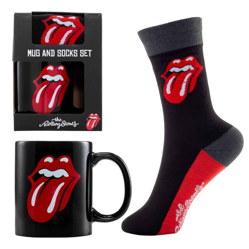 THE ROLLING STONES - CAJA REGALO TAZA Y CALCETÍN LENGUA