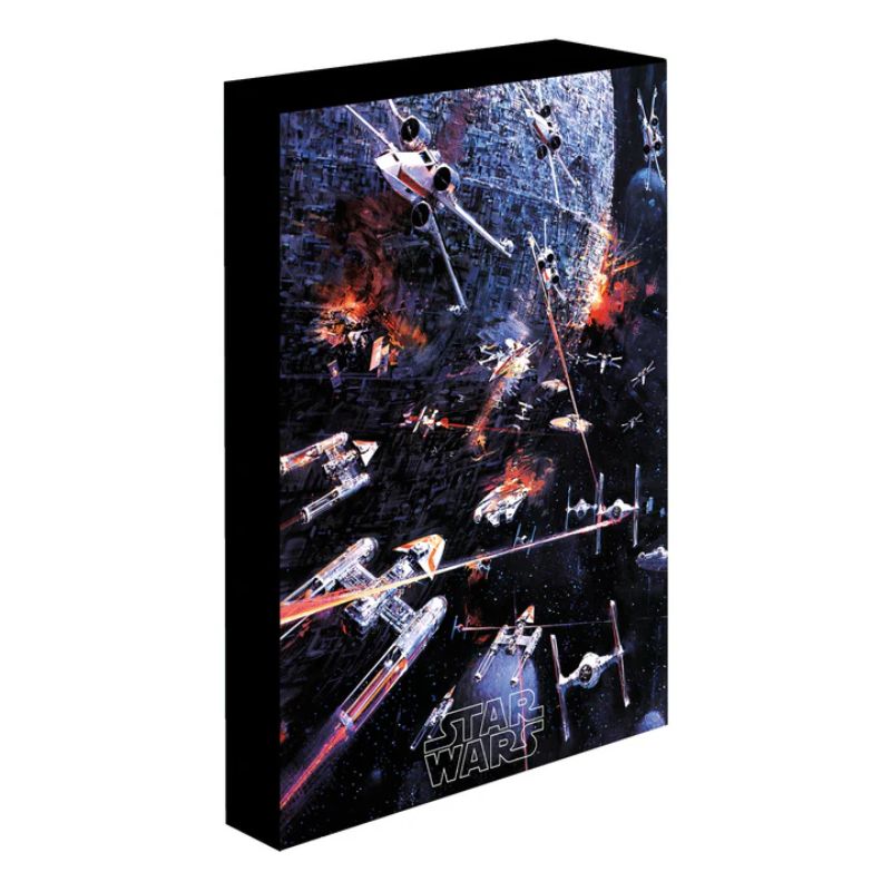 STAR WARS - LIENZO CON ILUMINACIÓN 30x40 CM DEATH STAR ASSAULT