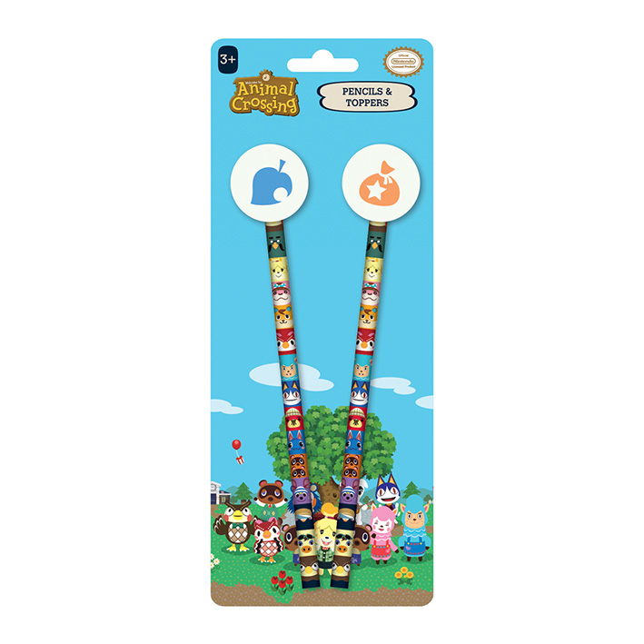 ANIMAL CROSSING - LÁPICES CON TOPPERS VILLAGER SQUARES