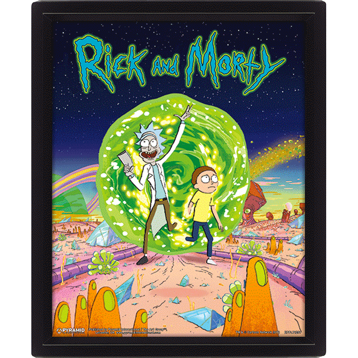 RICK & MORTY - PÓSTER 3D PORTAL
