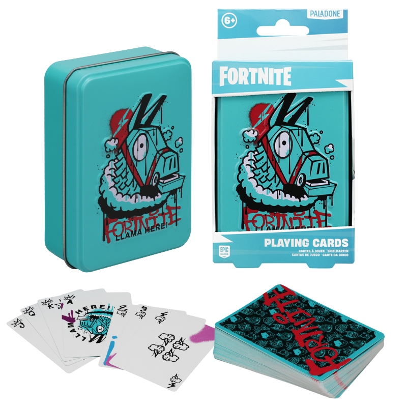 FORTNITE - BARAJA DE CARTAS EN CAJA METÁLICA