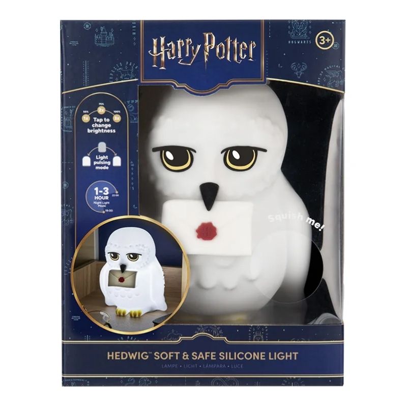 HARRY POTTER - LÁMPARA DE SILICONA SQUISHYGLO RECARGABLE HEDWIG