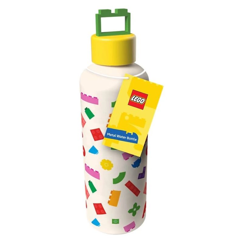 LEGO - BOTELLA METÁLICA 500 ML CON TAPÓN 3D