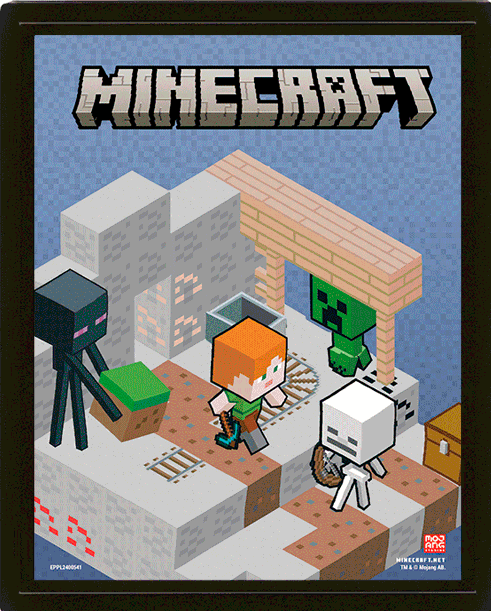 MINECRAFT - PÓSTER 3D SWITCHING TERRAIN