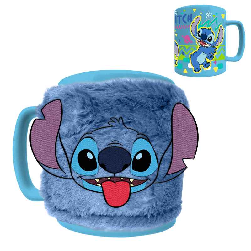 LILO & STITCH - TAZA CERÁMICA PELUDA STITCH