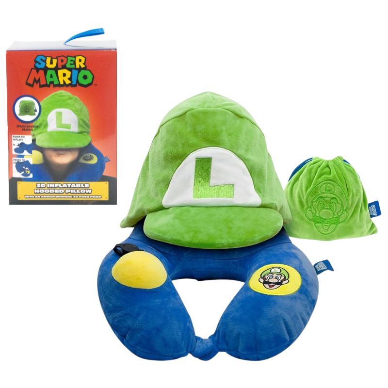 SUPER MARIO - ALMOHADA DE CUELLO LUIGI