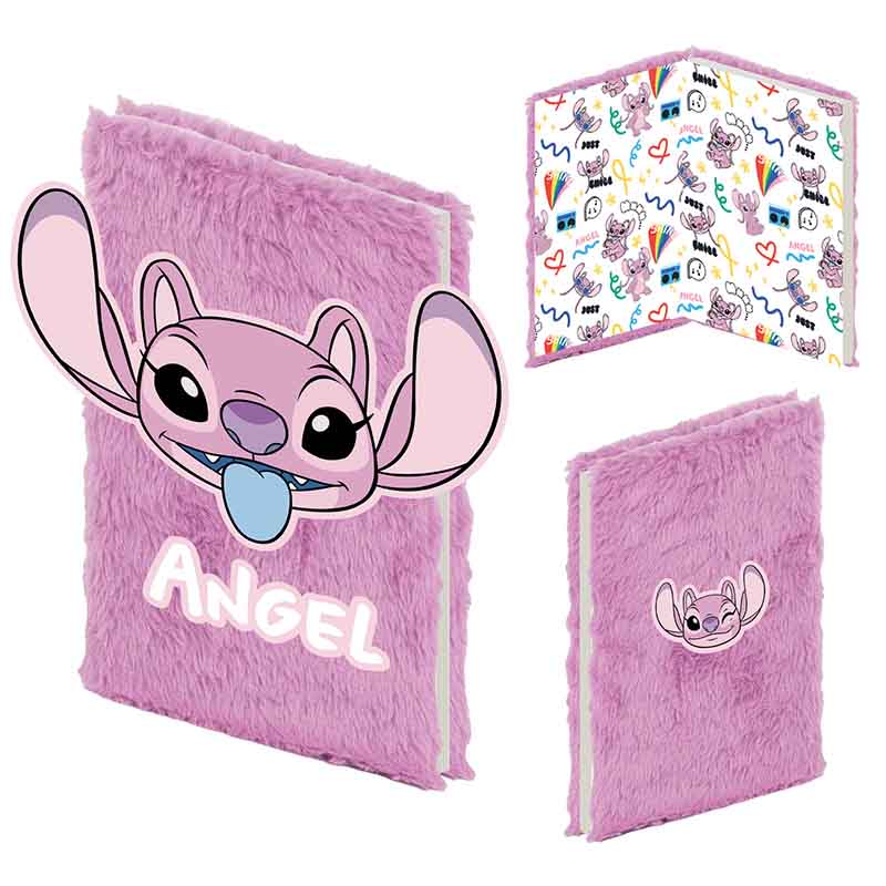LILO & STITCH - CUADERNO A5 TAPAS DE PELUCHE ANGEL
