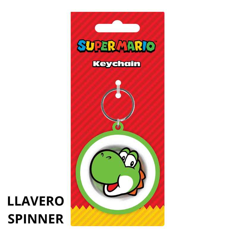 SUPER MARIO - LLAVERO SPINNER YOSHI