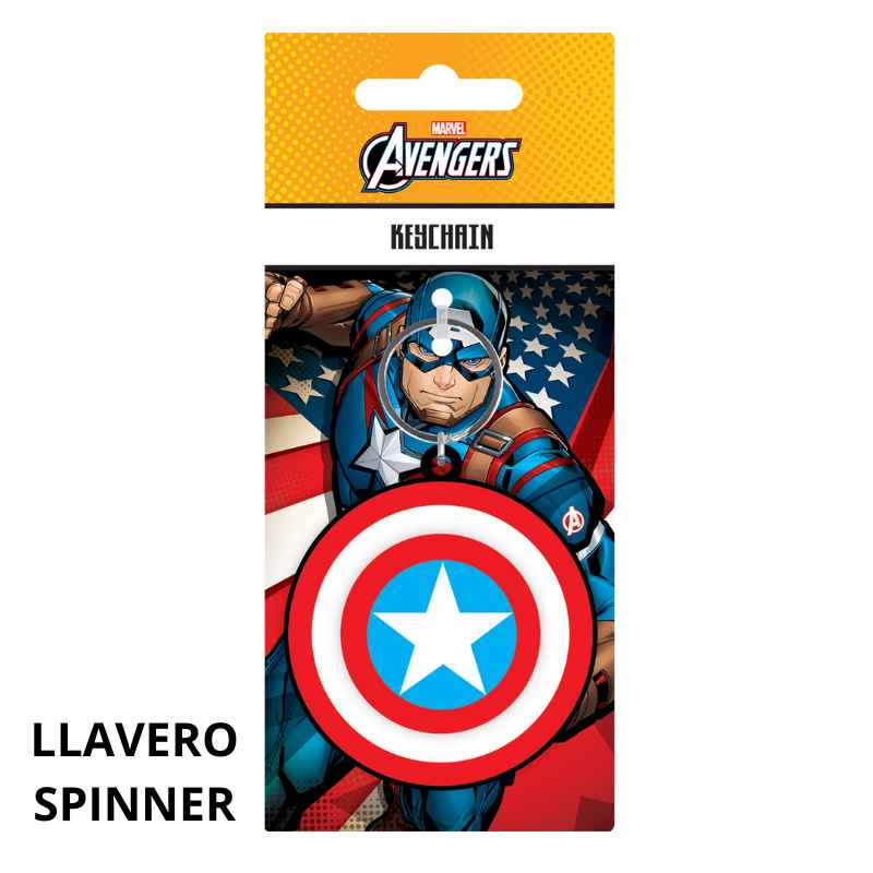 CAPITÁN AMÉRICA - LLAVERO SPINNER ESCUDO