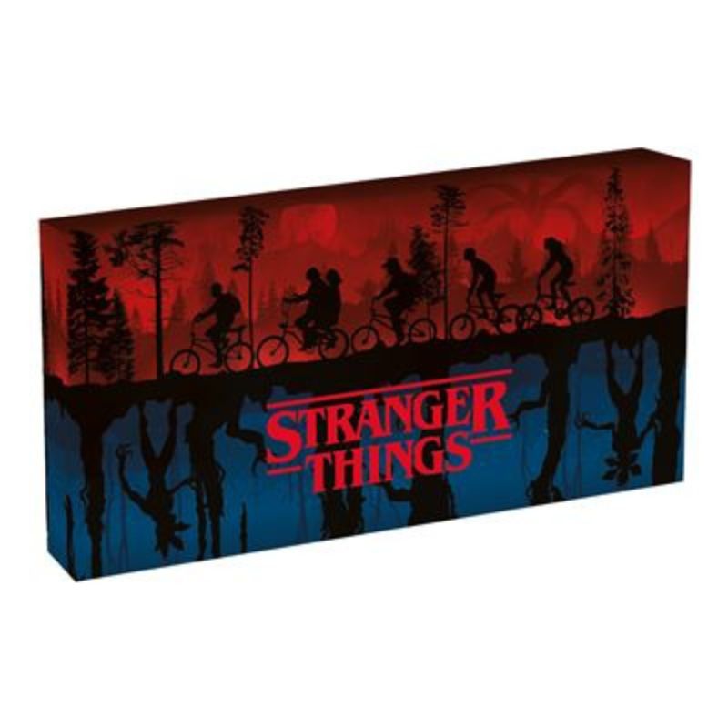 STRANGER THINGS - LIENZO CON ILUMINACIÓN 15x30 CM