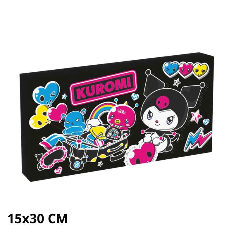 KUROMI - LIENZO CON ILUMINACIÓN 15x30 CM