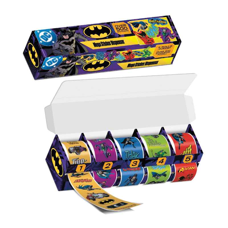 BATMAN - DISPENSADOR PEGATINAS 500 PC