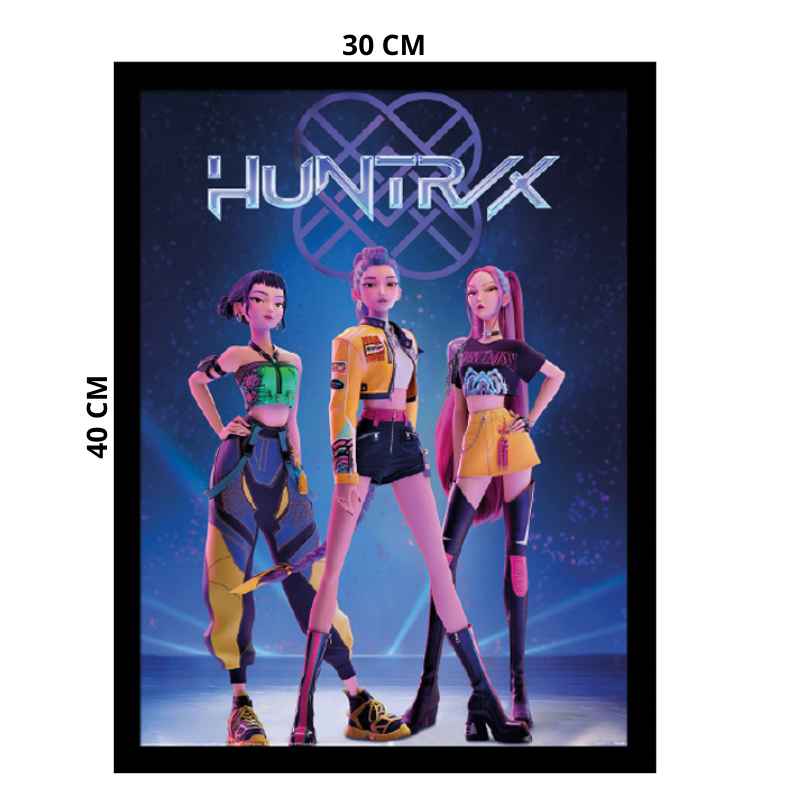 KPOP DEMON HUNTERS - PÓSTER EN MARCO HUNTRIX 30 X 40 CM