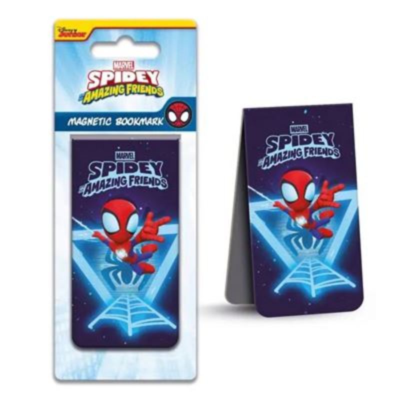 SPIDEY & FRIENDS - PUNTO DE LIBRO MAGNÉTICO GLOW