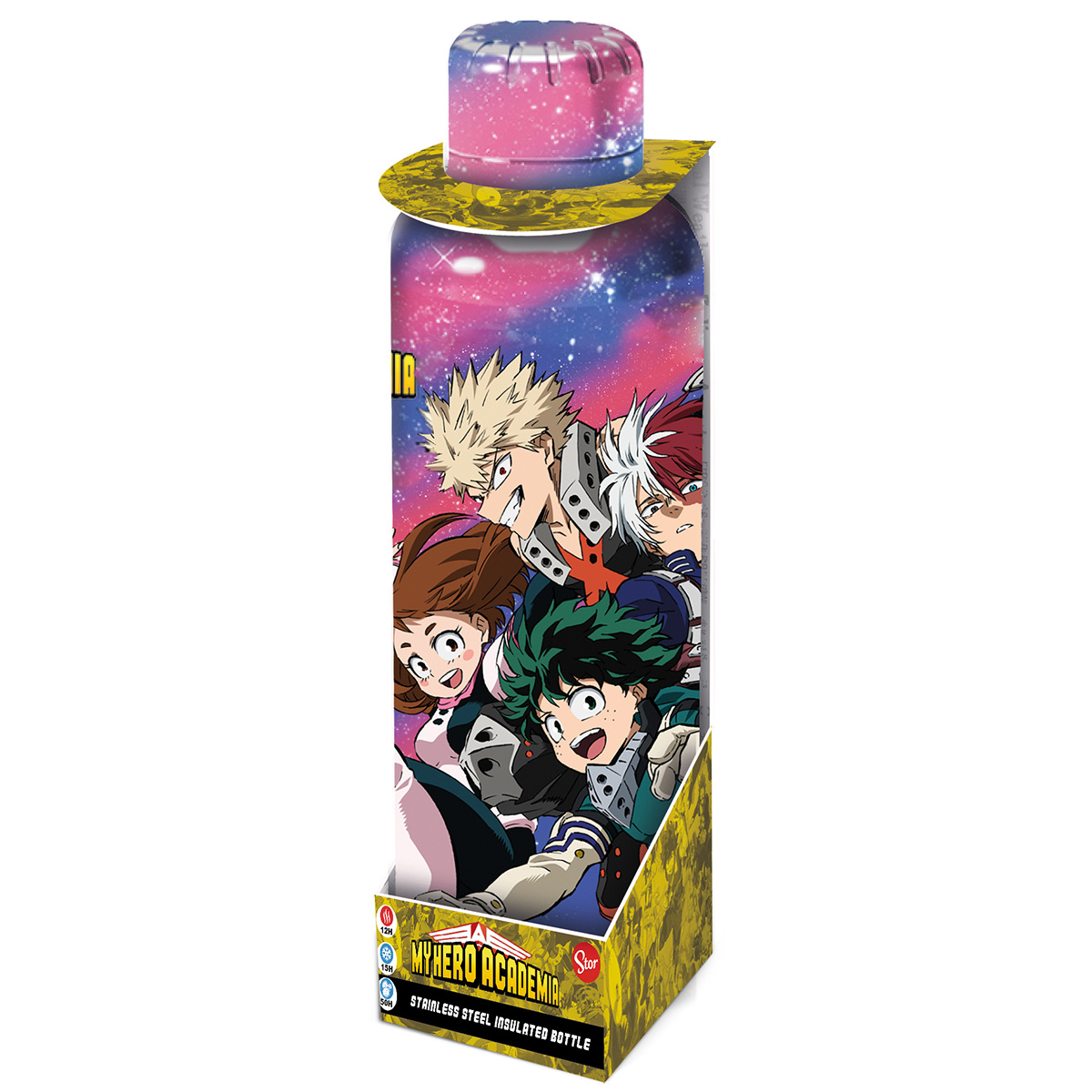 MY HERO ACADEMIA - BOTELLA TERMO ACERO INOXIDABLE DOBLE PARED 515 ML FLYING PURPLE GLOW