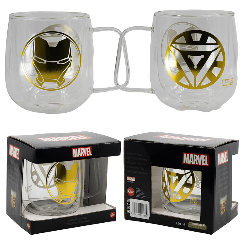 MARVEL - TAZA DE CRISTAL 290 ML DE DOBLE PARED