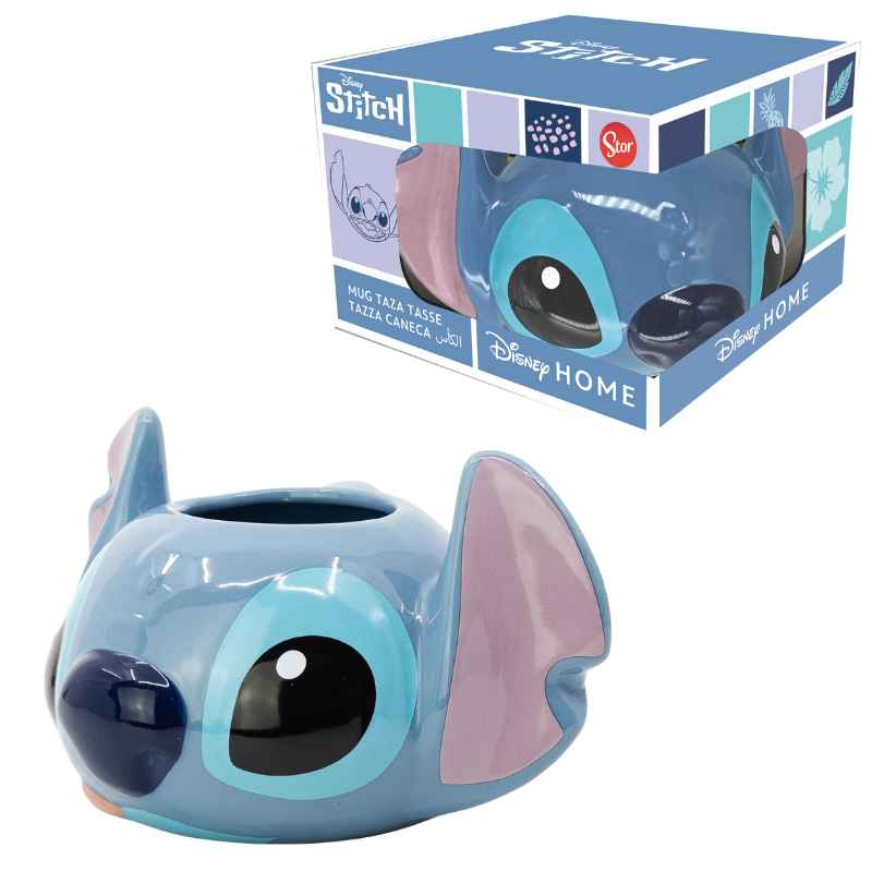 STITCH - TAZA CERÁMICA 3D 375 ML EN CAJA REGALO