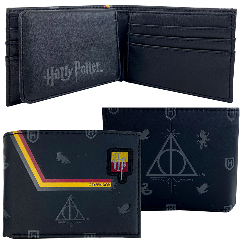 HARRY POTTER - BILLETERA PREMIUM NEGRA LOGO