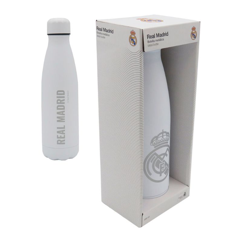 REAL MADRID - BOTELLA BLANCA DE ACERO TÉRMICA DOBLE PARED 500ML