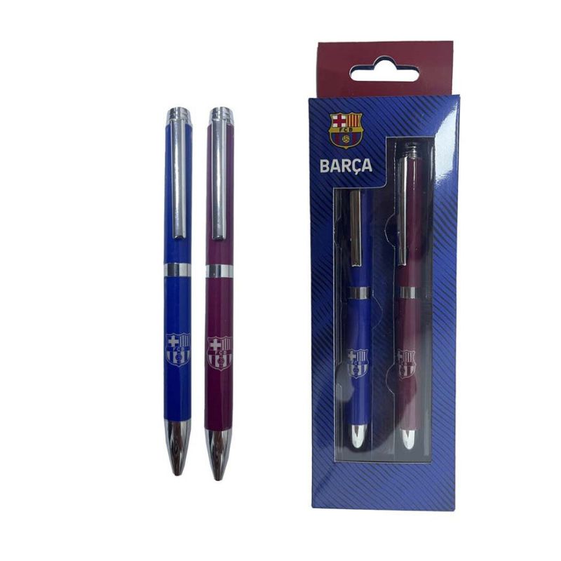 F.C BARCELONA - SET DE 2 BOLIGRAMOS METALICOS